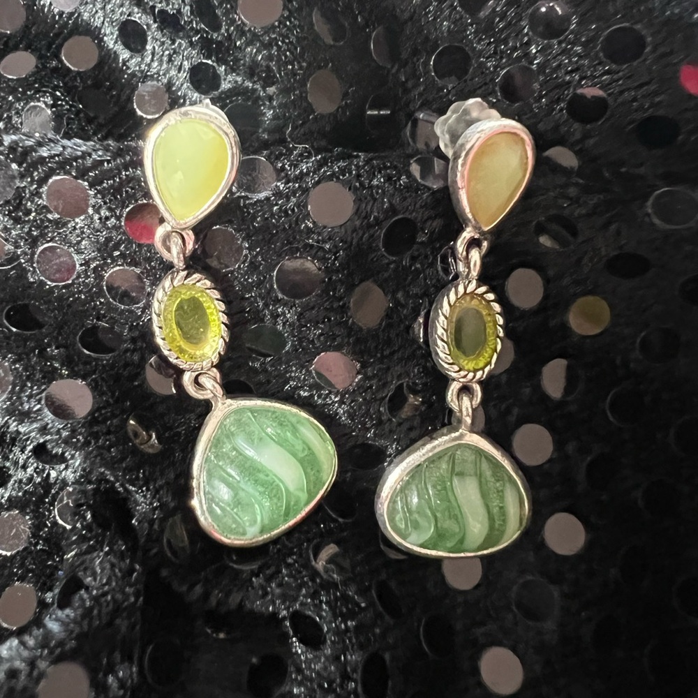 Beautiful green peridot earrings